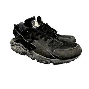 Men's Nike Air Huarache Triple Black Running Shoes 318429-003 Size 13
